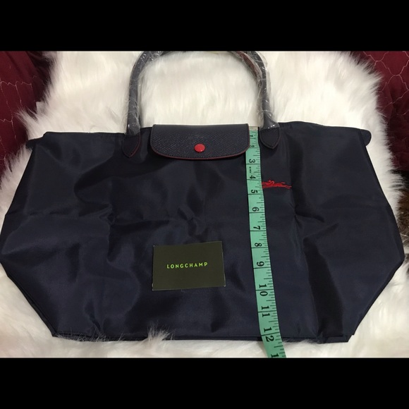 NWT. Longchamp Le Pliage CLUB Large NBLUE Tote - Picture 5 of 9